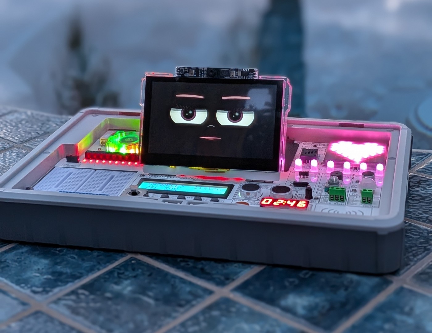 Sparkle, the CrowPi 3 companion robot